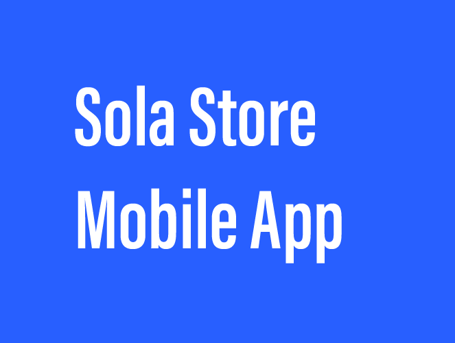Sola Store - Mobile App